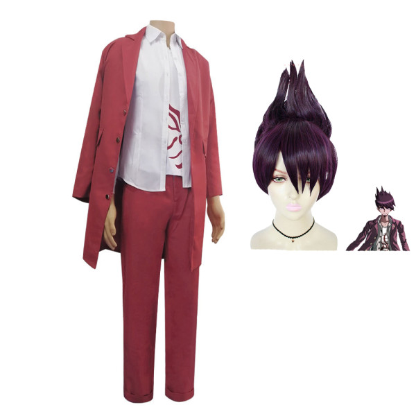 Danganronpa V3 Kaito Momota Full Set Cosplay Costume Coat Shirt Pants and Wigs Halloween Cosplay Set