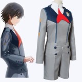 Anime Darling In The Franxx HIRO 016 Cosplay Uniform Full Set With Wigs and Shoes Halloween Costume Whole Set
