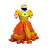 Game Mario Princess Daisy Cosplay Costume Girls Cute Lolita Dress Fancy Halloween Carnival Uniforms