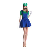 [ Kids/Adults ]Classic Mario and Luigi Family Costume Men Women Cosplay Outfit Costume For Adulst and Children