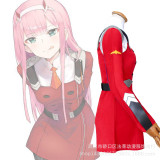 Anime Darling In The Franxx ZERO TWO 002 Strelizia Red Uniform Costume Halloween Costume Suit