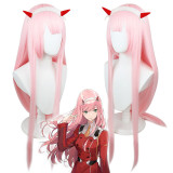 Anime Darling In The Franxx ZERO TWO 002 Strelizia Red Jumpsuit Costume With Wigs Set Halloween Costume Zentai