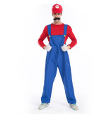 [ Kids/Adults ]Classic Mario and Luigi Costume For Adults and Kids Parents and Child Matching Halloween Costume