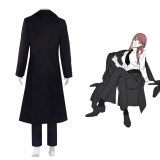 Anime Chainsaw Man Makima Black Cloak Costume Full Set With Wigs Halloween Women Girls Costume Outfit