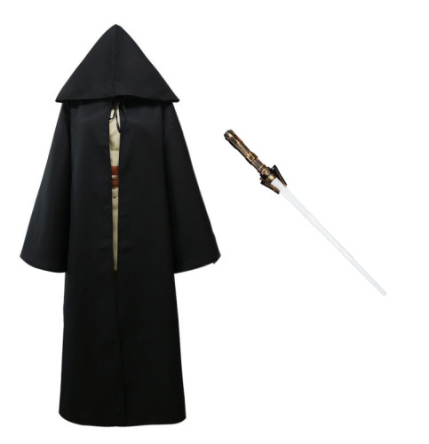 Star Wars Anakin Skywalker Sith Jedi Obi- Wan Kenobi Brown Version Cosplay Costume With Lightsaber