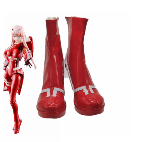 Anime Darling In The Franxx ZERO TWO 002 Strelizia Red Boots Cosplay Shoes Halloween Cosplay Accessories