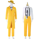 Movie The Mask Jim Carrey Costume Suit Yellow Suit With Hat Costume Halloween Costume