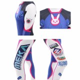 [Kids/Adults] Overwatch DVA Cosplay Costume Jumpsuit Spandex Halloween Cosplay Zentai Outfit
