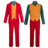 Joker Joaquin Phoenix Costume Halloween Red Costume Suit Cosplay Outfit