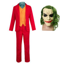 Joker Origin Movie Cosplay Joaquin Phoenix Joker Costume With Mask Halloween Costume Full Set