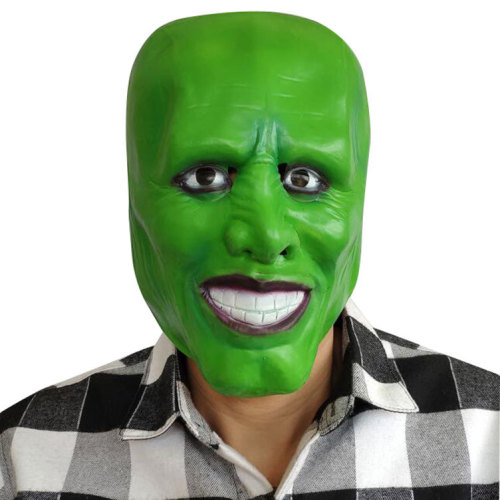 Movie The Mask Jim Carrey Cosplay Mask Green