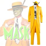 Movie The Mask Jim Carrey Costume Full Set Suit With Mask Halloween Coaply Costume
