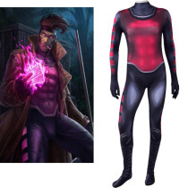 [Kids/Adults]X Men Gambit Zentai Costume Halloween Cosplay Costume Jumpsuit