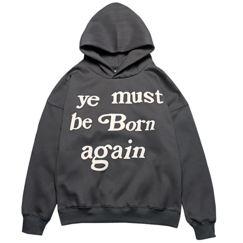 Kanye West Hoodie You Must Be Born Again Graphic Hoodies Long Sleeve Casual Pullover Tops Sweatshirt For Men Women