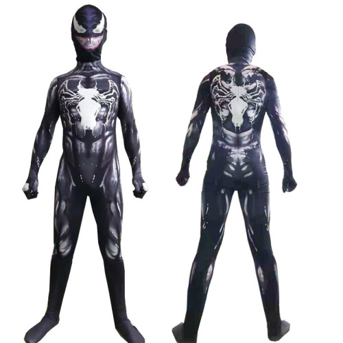 [Kids/Adults] Spider Man Venom Symbiote Costume Zentai Halloween Costume Jumpsuit