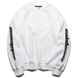 Kanye West Calabasas Print Graphic Sweatshirt Long Sleeve Round Neck Casual Unisex Shirts