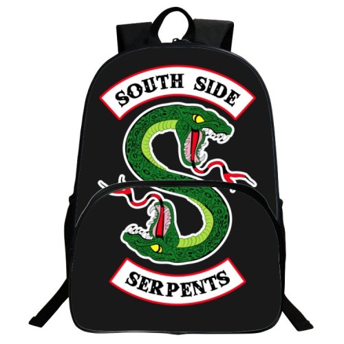 Riverdale Southside Serpent 3 D Backpack Students School Backpack Book Bag