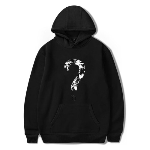 XXXtentacion Question Mark Print Hoodie Street Style Hip Hop Tops Pullover Sweatshirt For Fall and Winter