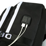 XXXtentacion Broken Heart Print Backpack Students Backpack With USB Charging Port