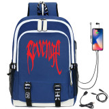 XXXtentacion Revenge Print Backpack With USB Charging Port School Backpack Computer Backpack