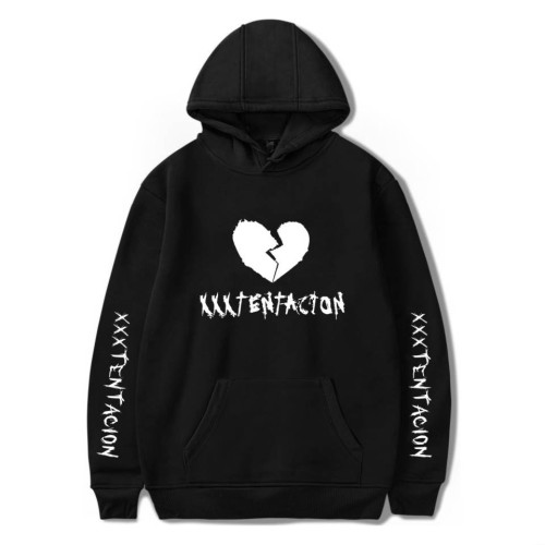 XXXtentacion Broken Heart Print Hoodie Youth Adults Hooded Sweatshirt Casual Streetwear Tops
