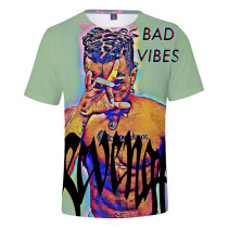 XXXtentacion Bad Vibes Print T-shirt Unisex Casual Summer Tee