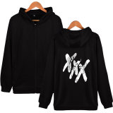 XXXtentacion Broken Hear Print Jacket Zip Up Fleece Jacket Coat Hooded Jacket Unisex