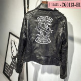 Riverdale Southside Serpent Print PU Leather Jacket Trendy Streetwear Outfit Tops