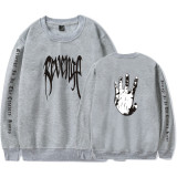 XXXtentacion Revenge Print Sweatshirt Long Sleeve Round Neck Fleece Sweatshirt Long Sleeve