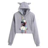 Tokyo Ghoul Hoodie Anime Merch Casual Girls Crop Top Hoodie Streetwear