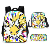 Pokemon Backpack 3 Pieces Set School Backpack With Lunch Box Bag and Pencil Bag