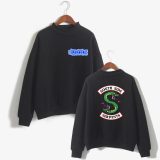 Riverdale Southside Serpent Girls Sweatshirt Turtle Neck Trendy Long Sleeve Pullovers