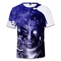XXXtentacion 3-D T-shirt Short Sleeve Trendy Tee Outfit Tops