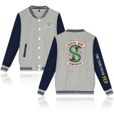 Riverdale Southside Serpent Print Baseball Jacket Girls Boys Trendy Fall Winter Coat