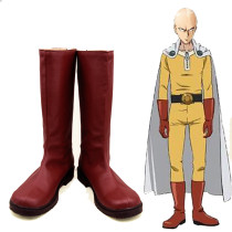 Anime One Punch Man Saitama Cosplay Boots Red Halloween Cosplay Accessories Boots