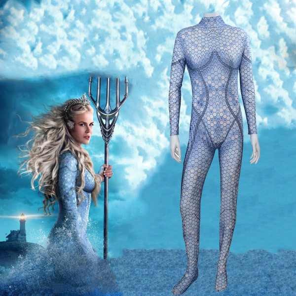 [Kids/Adults] Aquaman Atlanna Zentai Costume Halloween Cosplay Spandex Jumpsuit Outfit