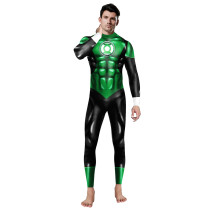 Green Lantern Spandex Jumpsuit Costume Halloween Cosplay Outfit