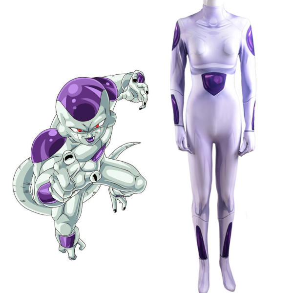 [Kids/Adults]Anime Dragon Ball Frieza Spandex Zentai Costume Halloween Cosplay Outfit