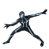 [Kids/Adults] Tron Cosplay Cosrtume Zentai Blue Version Halloween Costume Jumpsuit