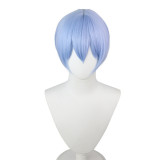 Anime Neon Genesis Evangelion EVA Rei Ayanami Cosplay Wigs Short Blue Wigs