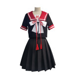 Anime Toilet-bound Hanako-kun Female Costume Dress Uniform Top+Skirt+Hat Halloween Cosplay Outfit