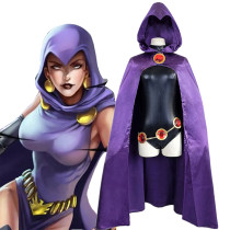 [Kids/Adults] Teen Titans Raven/Pride Cosplay Costume With Cloak Halloween Costume Outfit