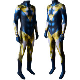 [Kids/Adults] Booster Gold Zentai Costume Unisex Spandex Jumpsuit Halloween Party Outfit
