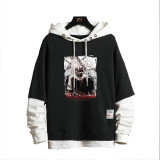 Anime Tokyo Ghoul Merch Fake Two Piece Hoodies Street Style Youth Adults Cool Tops