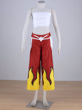 Anime Fairy Tail Erza Scarlet Red Costume Top and Pants Set Halloween Cosplay