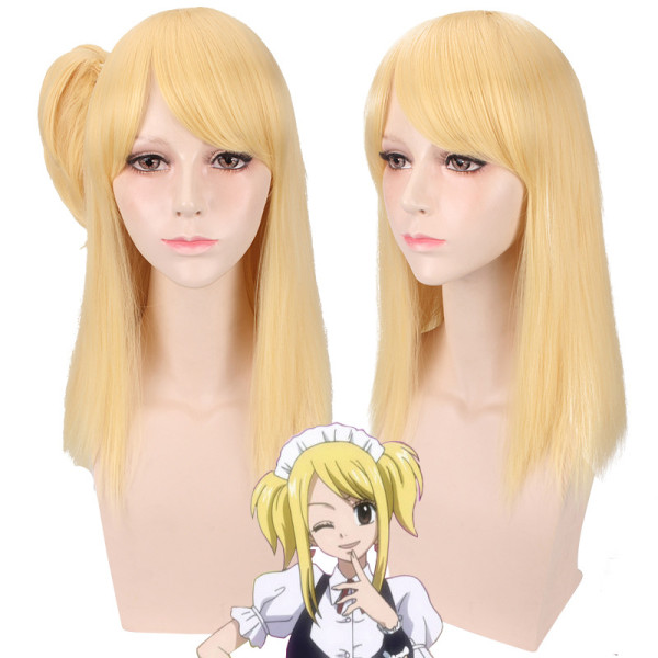 Anime Fairy Tail Lucy Heartfilia Cosplay Wigs Long Golden Wigs Cosplay Accessories