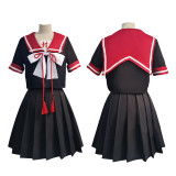 Anime Toilet-bound Hanako-kun Female Costume Dress Uniform Top+Skirt+Hat Halloween Cosplay Outfit