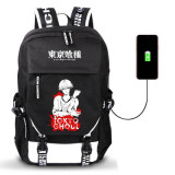 Anime Tokyo Ghoul Merch Stundents School Backpack Travel Backpack With USB Charging Interface