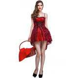 Little Red Riding Hood Costume Dress With Cloak Halloween Popular Cosplay Outfit