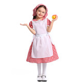 Little Red Riding Hood Kids Costume Halloween Girls Cosplay Costume With Cloak